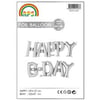 Folyo Balon SetlerHAPPY B.DAY Folyo Balon Gümüşİthal