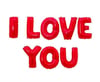 Folyo Balon SetlerI LOVE YOU Folyo Balon Harf Set Kırmızı 40 cmİTHAL