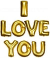 Folyo Balon SetlerI Love You Gold Altın Folyo Balon 40 cmİTHAL