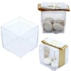 Parti ve Doğum Günü AksesuarlarıKare Kapaklı Pleksi Mika Kutu 5x5x5 cm 12 Adetİthal