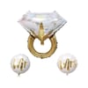 Folyo Balon SetlerTektaş Yüzük Folyo Balon 3'lü Set Gold 45cm 70cmİTHAL