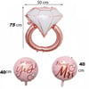 Folyo Balon SetlerTektaş Yüzük Folyo Balon 3'lü Set Rose Gold (Bronz) 40cm - 75cmİTHAL