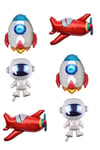 Folyo Balon SetlerUzay Temalı Folyo Balon 6'lı Set 20 cmİTHAL