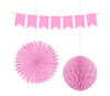 Kağıt Set Süs Pembe Üçlü