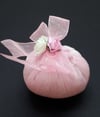 Saten Kumaş Pembe Beyaz Çiçekli Lavanta Koku No6Lavanta Keseleri