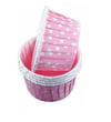 Muffin Kek KapsülleriKağıt Muffin Kek Kapsülü Pembe Beyaz Puantiyeli 50' liRoll Up