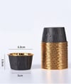 Muffin Kek KapsülleriKağıt Muffin Kek ve Sufle Kapsülü Siyah İçi Metalik Gold 25'liRoll Up