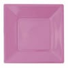 Plastik Kare Tabak 17cm PembeRoll Up