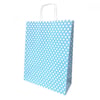 18x24 Karton ÇantalarRoll Up Büküm Saplı Çanta 18x24cm Mavi Beyaz PuantiyeliRoll Up