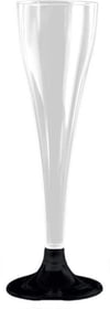 Ayaklı Plastik BardaklarŞampanya Kadehi Bardak Plastik Siyah 120 ml 6'lıSword pack