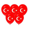 Baskılı Latex BalonlarAy Yıldız Baskılı Türk Bayraklı Lateks Balon Karışık 10 AdetYerli Üretim