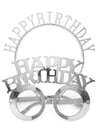 Parti AksesuarlarıHappy Birthday Gümüş Mika Taç - Gözlük SetYerli Üretim