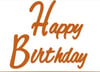 Banner SüslerHappy Birthday İtalik Banner Rose GoldYerli Üretim