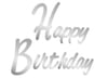 Banner SüslerHappy Birthday İtalik Banner GümüşYerli Üretim