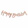 Banner SüslerHappy Birthday Kaligrafi Banner Rose GoldYerli Üretim