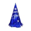 Parti AksesuarlarıHappy Bırthday Simli Baskılı Mavi ŞapkaYerli Üretim