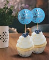 Kürdan Çeşitleriİyi Ki Doğdun Mavi Gümüş Yaldızlı Parti Cupcake Kürdan 20 AdetYerli Üretim