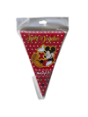 Üçgen Flama Kağıt Süsleriiyi ki Doğdun Mickey Mouse Üçgen Flama 2 Mt.Yerli Üretim