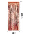 Kapı Perdesi Arka FonlarMetalize Arka Fon Kapı Perdesi 90x200cm Rose GoldYERLİ ÜRETİM
