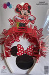 Simli Eva TaçMinnie Mouse Temalı Plastik TaçYerli Üretim