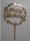 Pleksi Harf Rakam ve YazılarPasta Üstü Pleksi Happy Birthday Yazısı GoldYerli Üretim