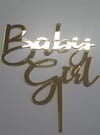 Pleksi Harf Rakam ve YazılarPasta Üstüne Pleksi Baby Girl GoldYerli Üretim