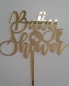 Pleksi Harf Rakam ve YazılarPasta Üstüne Pleksi Baby Shower Gold yazısıYerli Üretim