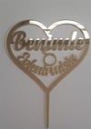 Pleksi Harf Rakam ve YazılarPasta Üstüne Pleksi Benimle Evlenirmisin Kalp Şekilli Pasta Üstü Gold YazısıYerli Üretim