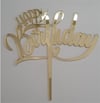 Pleksi Harf Rakam ve YazılarPasta Üstüne Pleksi El Yazısı Happy Birthday Gold YazıYerli Üretim
