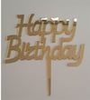 Pleksi Harf Rakam ve YazılarPasta Üstüne Pleksi Happy Birthday yazısı GoldYerli Üretim