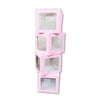 Şeffaf Kutu ve HarfleriŞeffaf Kutu Pembe 17cm 10'luYerli Üretim