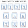 Şeffaf Kutu ve HarfleriŞeffaf Kutu Rakam 0-9 Set MAVİ 10'luYerli Üretim