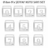 Şeffaf Kutu ve HarfleriŞeffaf Kutu Rakam 0-9 Set BEYAZ 10'luYerli Üretim