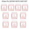 Şeffaf Kutu ve HarfleriŞeffaf Kutu Rakam 0-9 Set PEMBE 10'luYerli Üretim