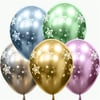 Baskılı Latex BalonlarYıldız Baskılı Karışık Krom Balon 50 'li PaketYerli Üretim