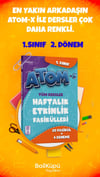 1. Sınıf Atom-X Tüm Dersler Haftalık Etkinlik Fasikülleri