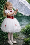 Pan Kostum Mary Poppins Kız Çocuk Elbise Beyaz