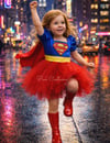 Super Hero Dc Girl Kostümü Kırmızı