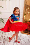 Super Hero Dc Girl Kostümü Kırmızı