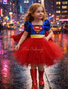 Super Hero Dc Girl Kostümü Kırmızı
