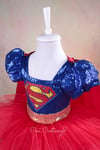 Super Hero Dc Girl Payetli Elbise