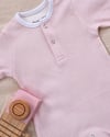 BouminiBoumini Bebek Uzun Kollu Çıtçıtlı Tulum Pembe ÇizgiliTulum