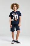  U.S. Polo Assn. Erkek Çocuk , Lisanslı, T-shirt Bermuda , Alt Üst Takım US2052