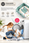 Çantalı Babynest Taşınabilir Anne Yanı Yeşil Renk Ceylan Tasarımlı Babynest