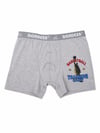 Erkek Çocuk Boxer %100 Pamuklu Baskılı Boxer Külot Gri Basketball Desenli