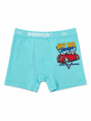 Erkek Çocuk Turkuaz Hot Rod Baskılı Pamuklu Boxer