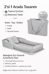 Gri Babynest Lüx Taşınabilir Çantalı Bebek Yuvası-Yatağı Babynest , Seyahatte, Araçta, Otelde…