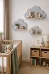 Jaju Baby 3'lü Gri Bulut Raf Set