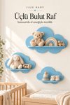 Jaju Baby 3'lü Mavi Bulut Raf Set