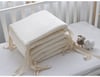 Jaju Baby 60*120 cm Krem Waffle Pike Kumaş Beşik Kenar Koruma / Beşik Süngerli Bariyer Koruyucu